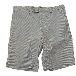 BRITCHES by SAMTEX Shorts MEN'S SIZE 34 W - BLUE & WHITE STRIPE COTTON